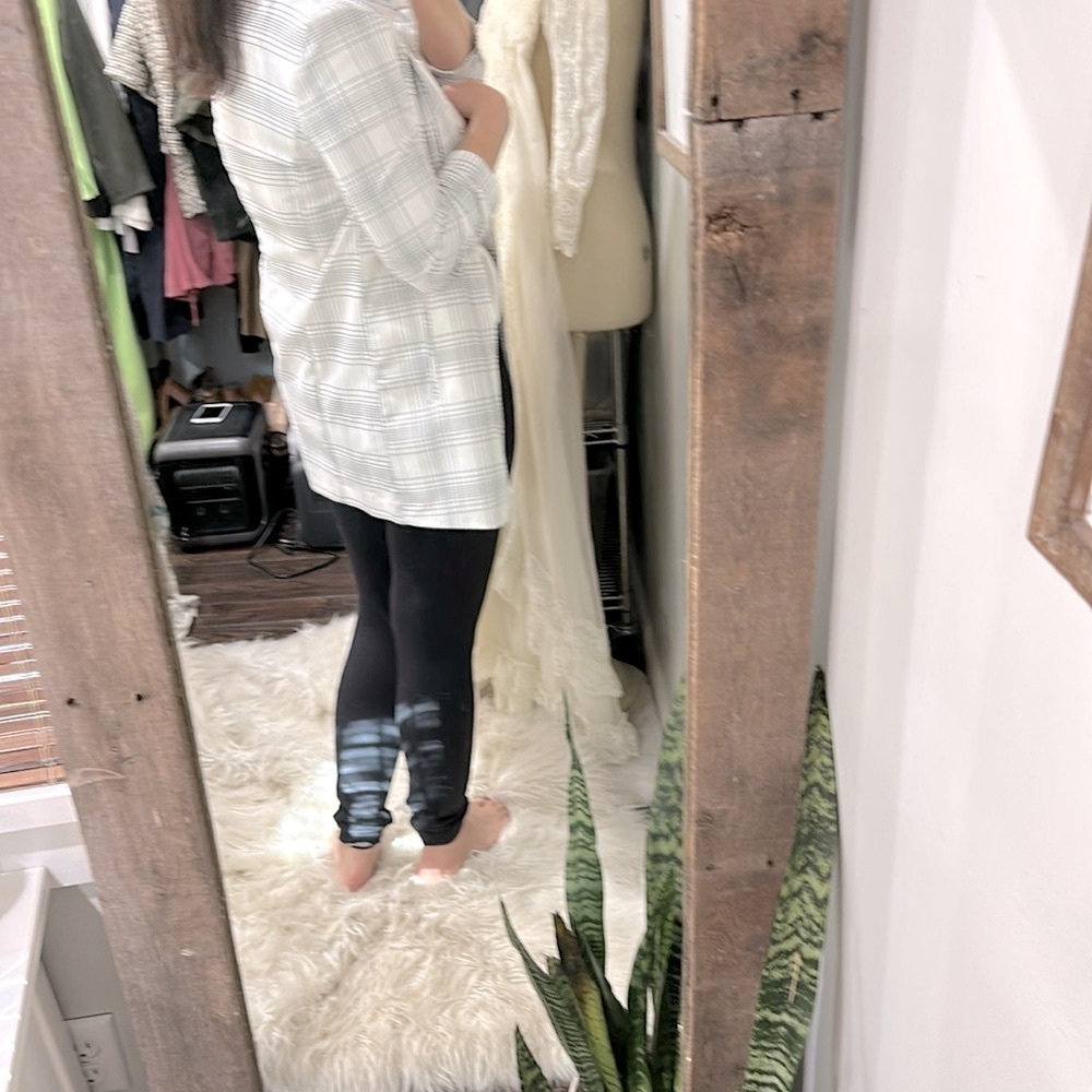 Rachel Zoe white & black plaid jacket size small with pockets - Picture 5 of 8